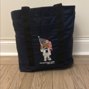 Polo Ralph Lauren Navy Tote Bag with Olympics Bear Design